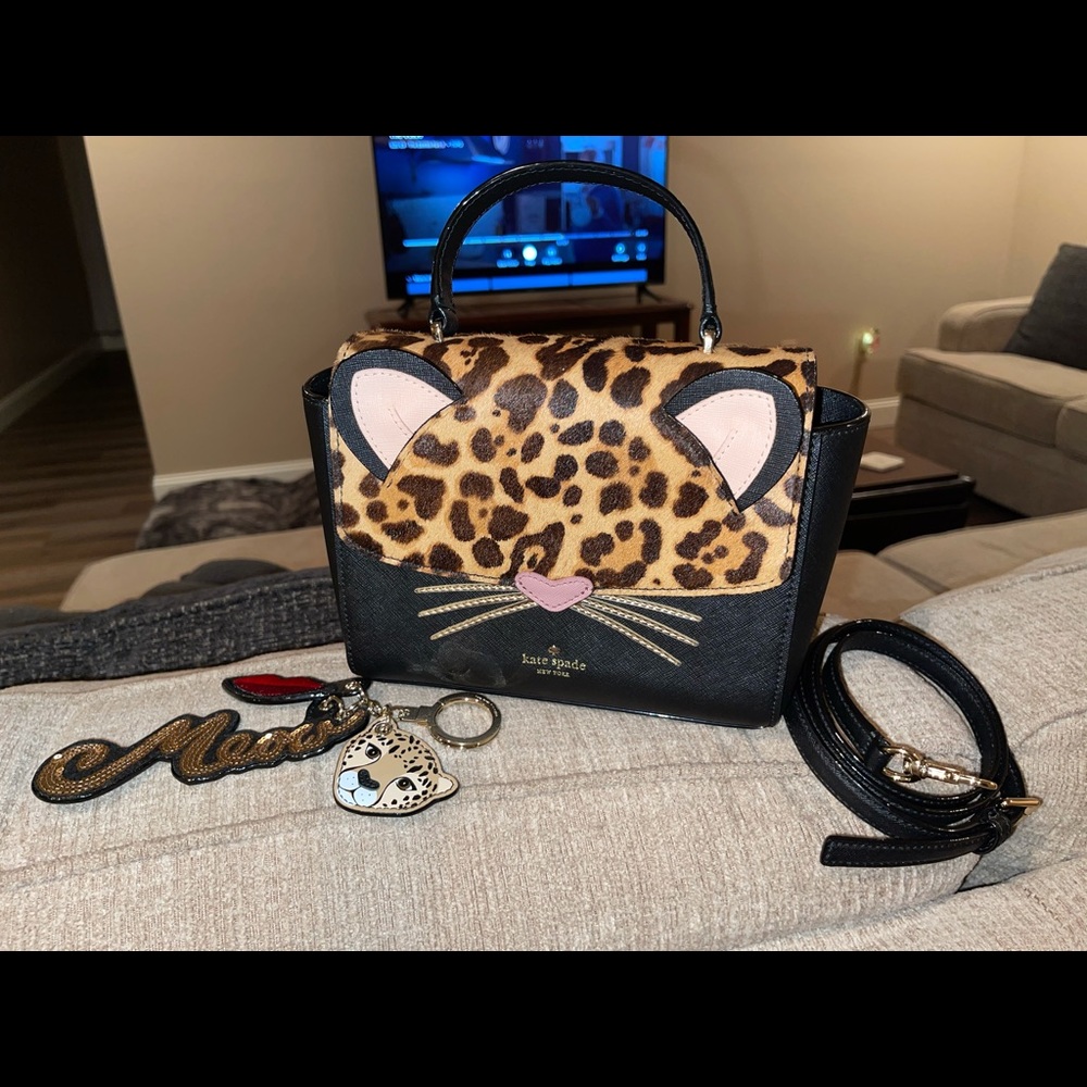 Kate Spade Leopard bag & charm